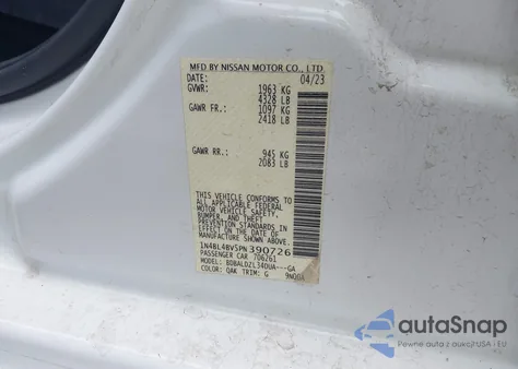 2023 Nissan Altima S Fwd from USA, damaged, VIN 1N4BL4BV5PN390726
